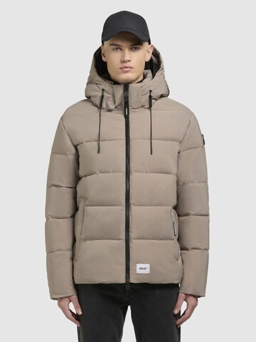 khujo Jacke 'Loga2' in Grau: Vorderseite