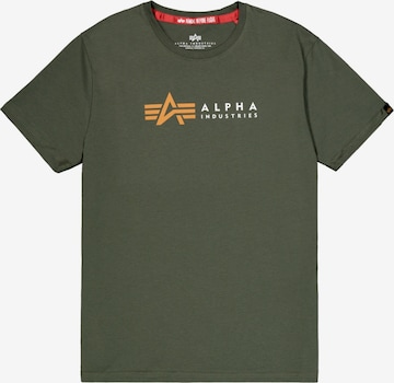 ALPHA INDUSTRIES Shirt in Groen: voorkant