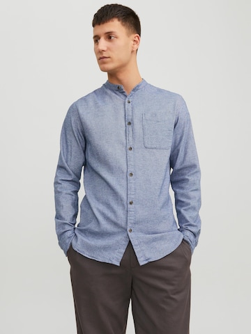 JACK & JONES Comfort fit Button Up Shirt 'Band' in Blue: front