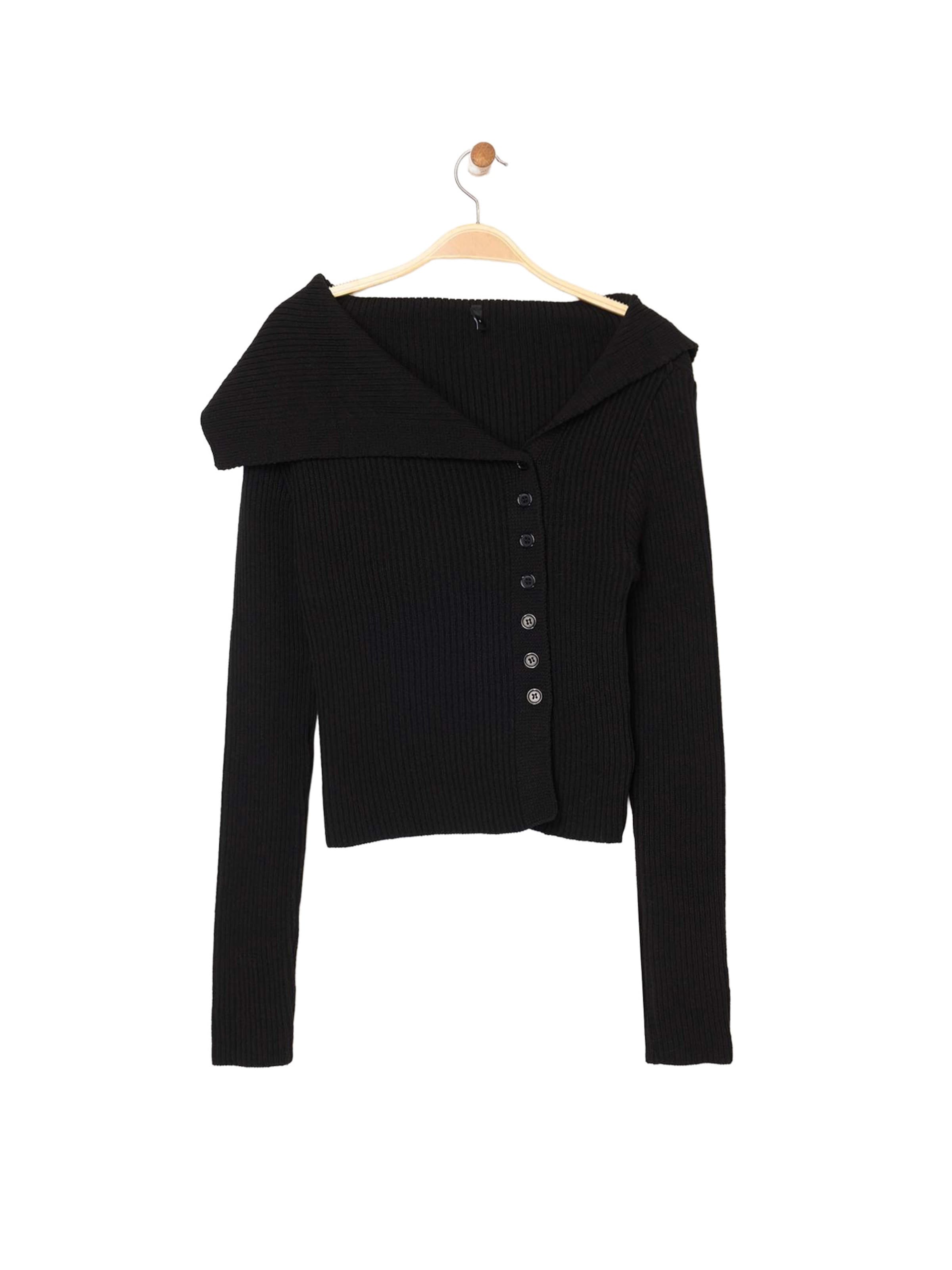 Trendyol - Cárdigan en negro: frente