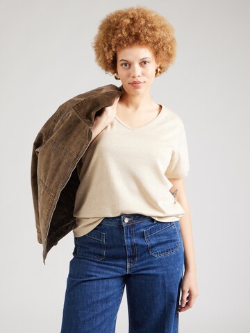 Maglietta 'CARMELODI' di ONLY Carmakoma in beige: frontale