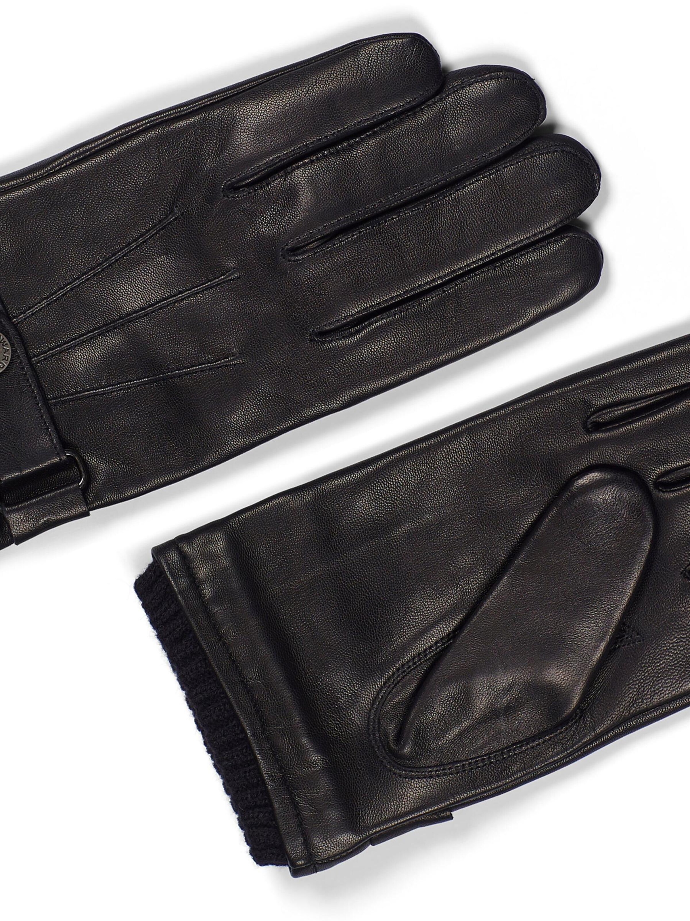 Howard London - Guantes con dedos 'Leather Gloves Smith Black' en negro