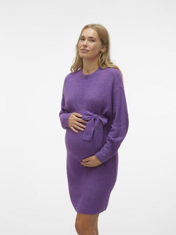 MAMALICIOUS Knitted dress 'Svala' in Purple: front