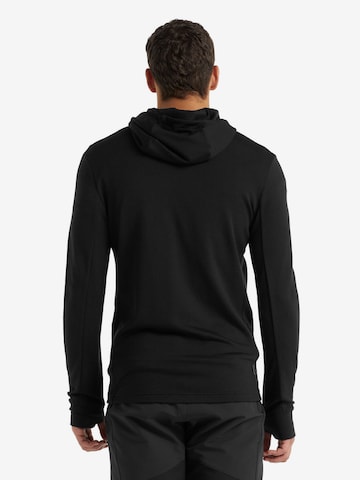 ICEBREAKER Athletic Zip-Up Hoodie 'Quantum III' in Black