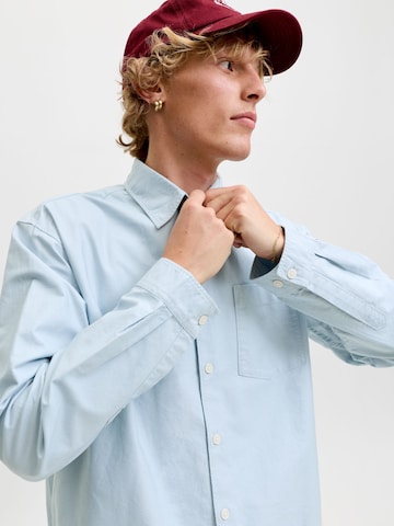 JACK & JONES - Ajuste confortable Camisa de negocios 'JORFrederiksberg' en azul