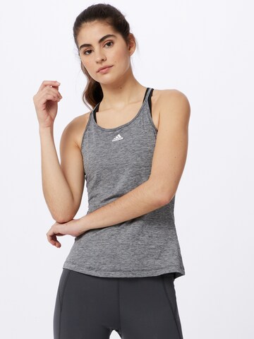 ADIDAS SPORTSWEAR Skinny Sporttop in Zwart: voorkant