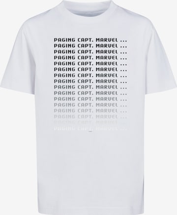 ABSOLUTE CULT T-Shirt 'Captain Marvel - Paging Cpt. Marvel' in Weiß: predná strana