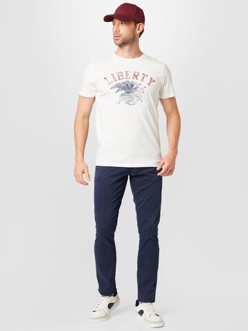 Tricou 'GREG' de la JACK & JONES pe alb