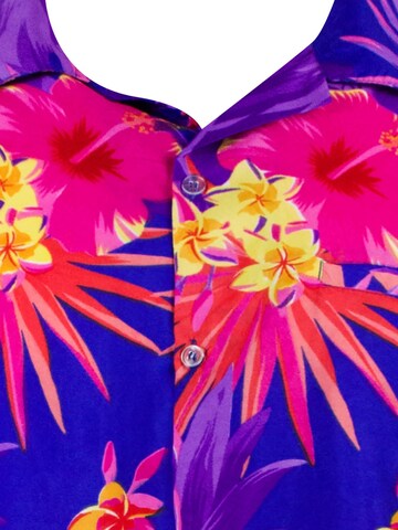 King Kameha Shirt 'Pineapple' in Blau