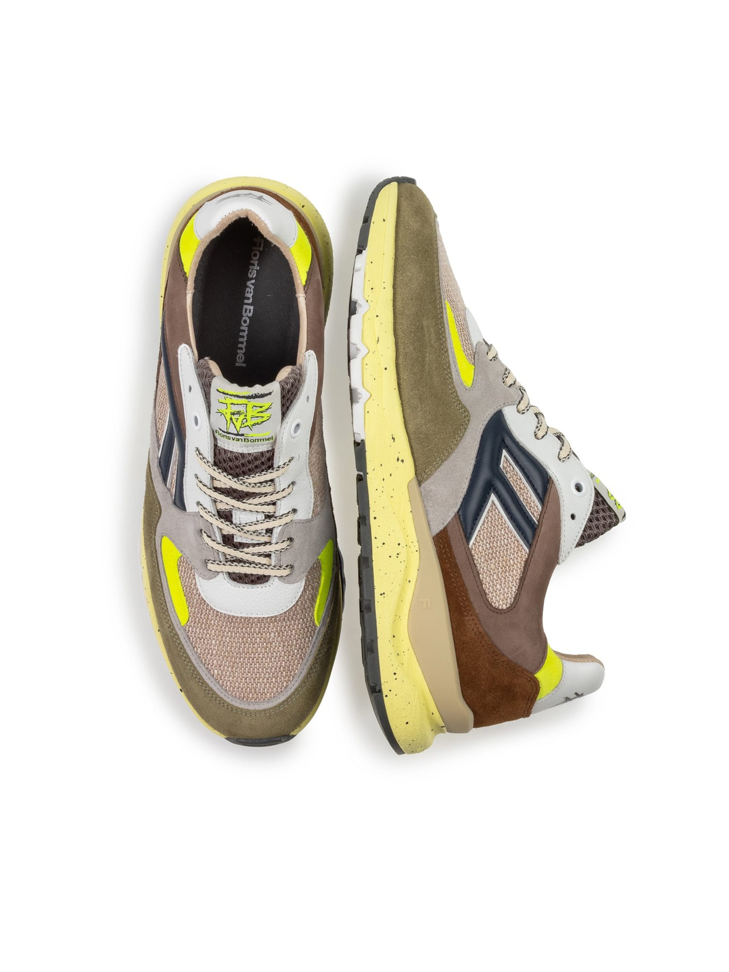 Baskets basses 'De Treener 01' Floris van Bommel en vert