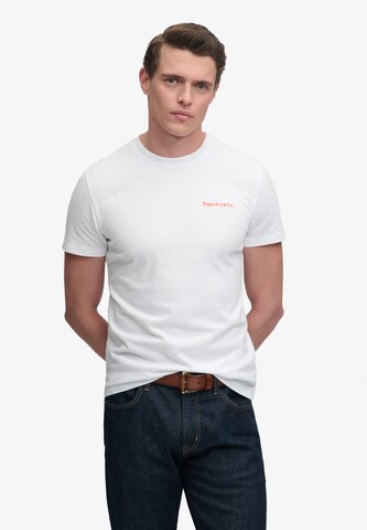 T-Shirt 'Essential Company' Superdry & Co en blanc : devant