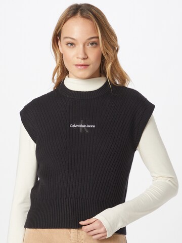 Calvin Klein Jeans Pullover in Schwarz: predná strana