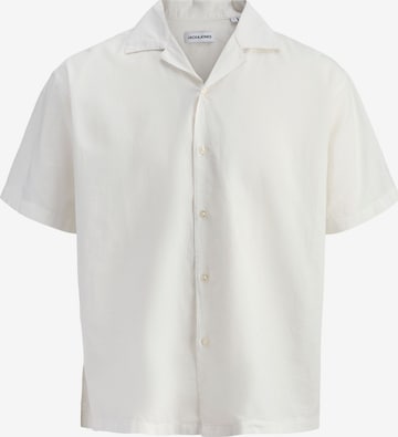 Jack & Jones Plus Comfort fit Button Up Shirt 'JJEBreeze' in White: front