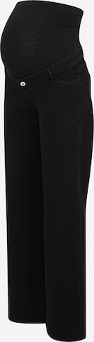juoda Only Maternity Plačios klešnės Džinsai 'OLMSNOW': priekis