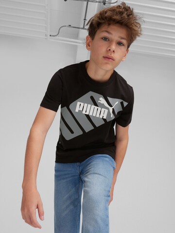 PUMA T-shirt 'Power' i svart: framsida