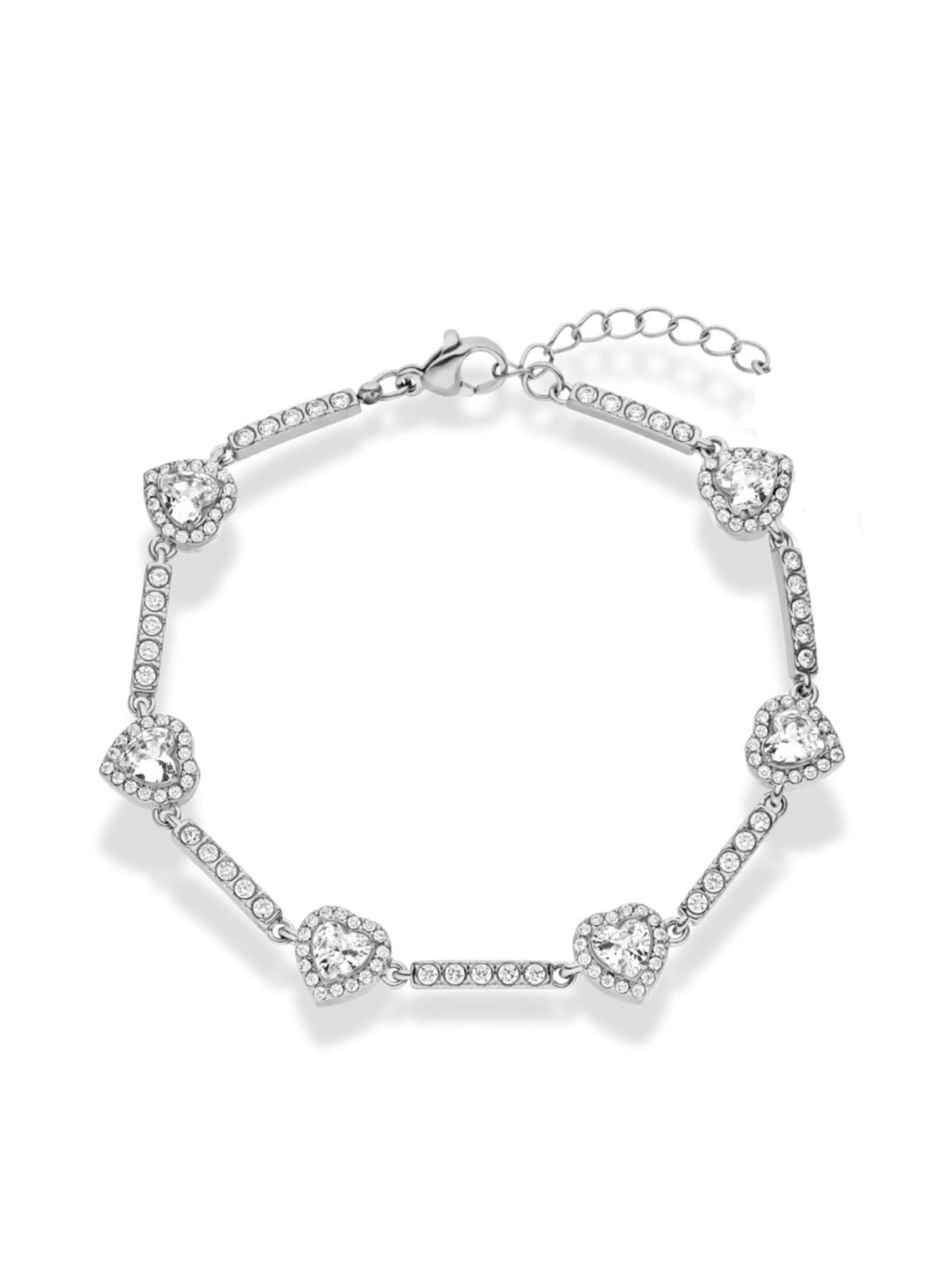Bracelet 'LUCIENNE' Cala Rose en argent : devant