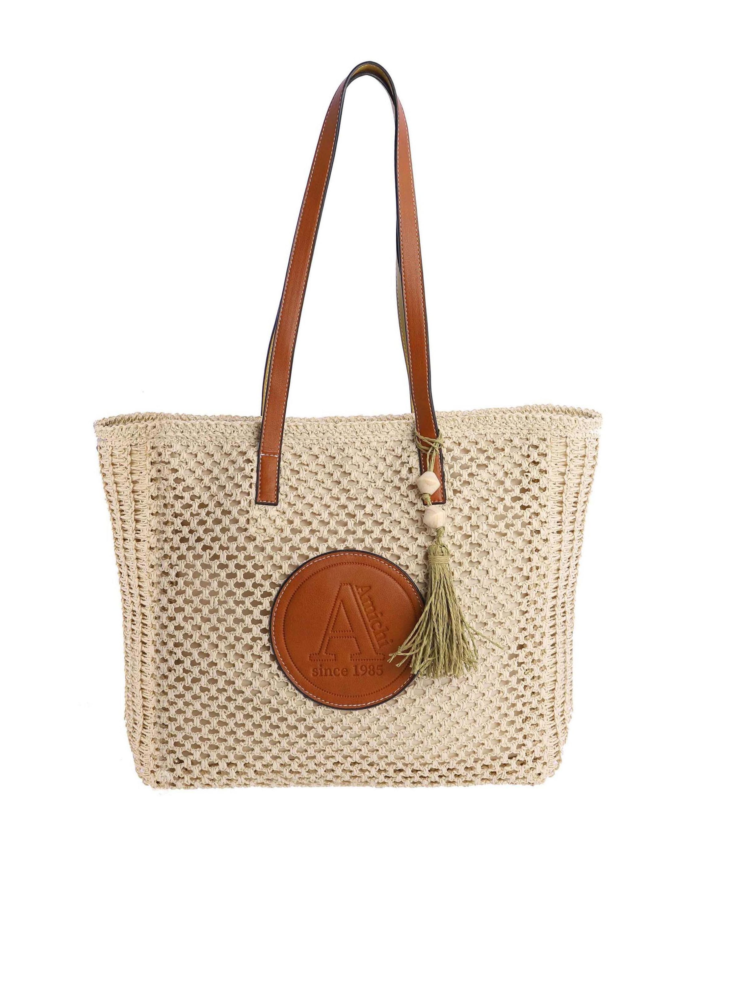 Amichi - Shopper 'Fuerteventura' en beige: frente