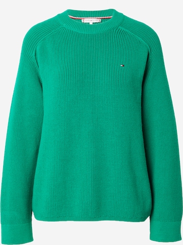 TOMMY HILFIGER Trui in Groen: voorkant