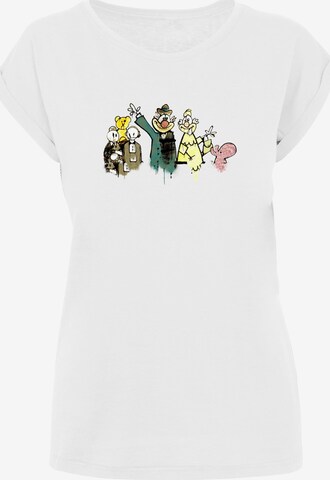 Merchcode T-Shirt 'Cartoon Royals' in Weiß: predná strana