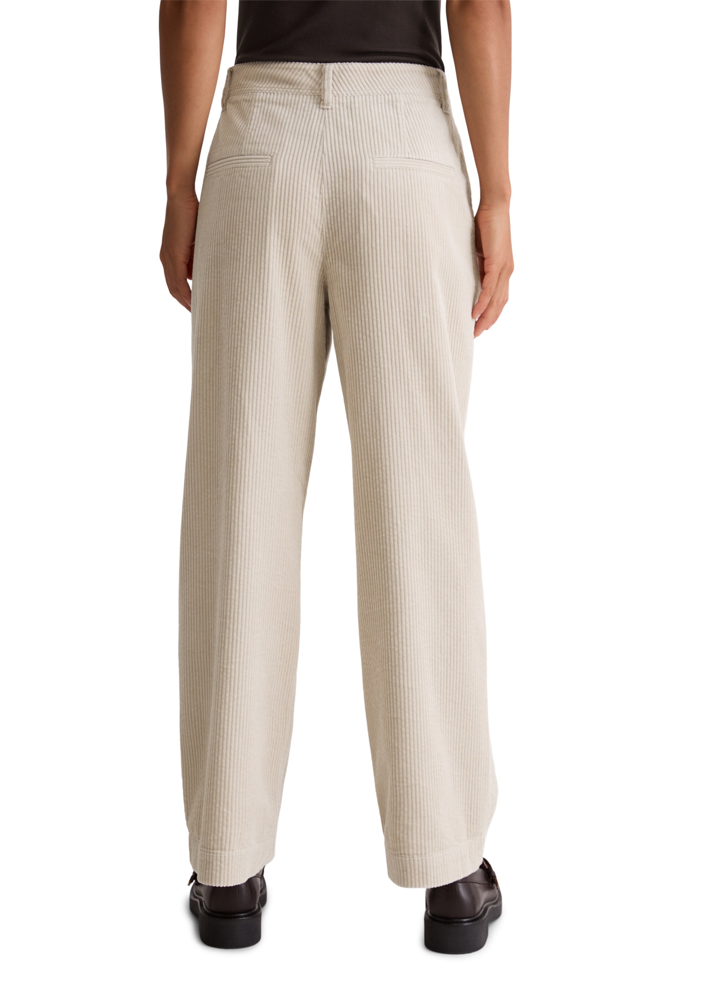 Marc O'Polo Loose fit Trousers 'Lande' in Beige