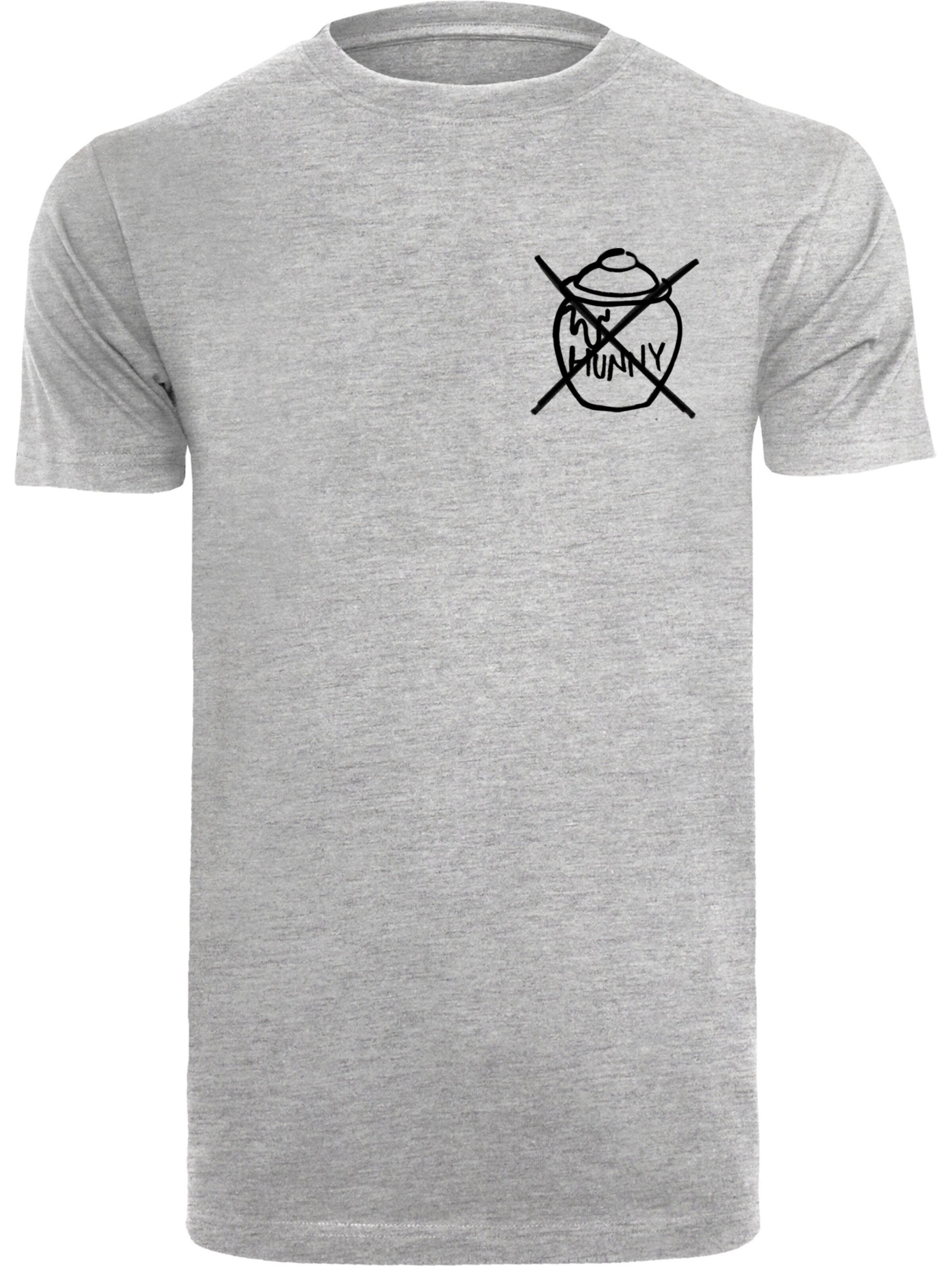 F4NT4STIC Shirt 'Disney Winnie Puuh Der Bär' in Grijs: voorkant