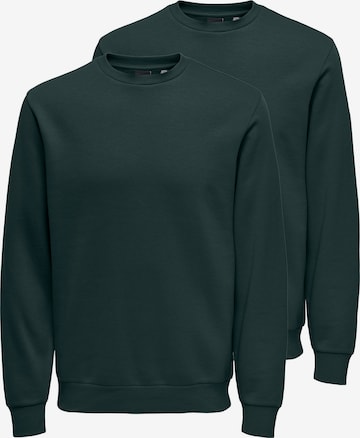 Only & Sons Sweatshirt 'Ceres' in Grün: Vorderseite