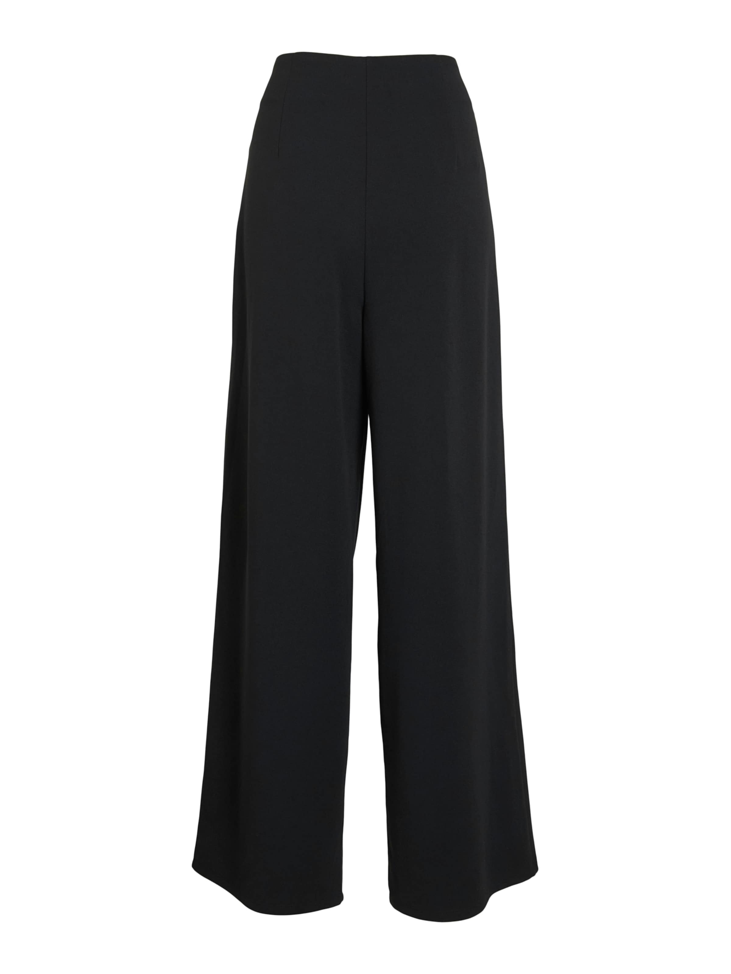 VILA Szabványos Ráncos nadrág - fekete