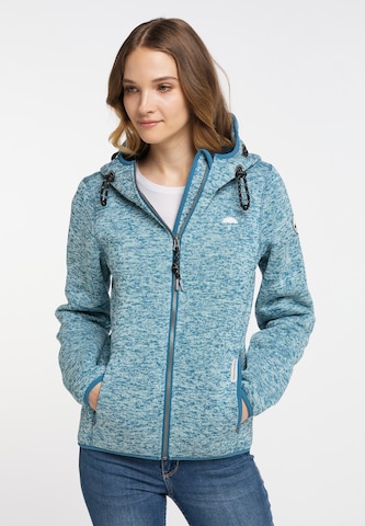 Schmuddelwedda Fleece jas in Blauw: voorkant