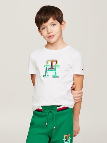 T-Shirt TOMMY HILFIGER en blanc : devant