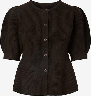 Cardigan 'PCSilly' PIECES en marron : devant