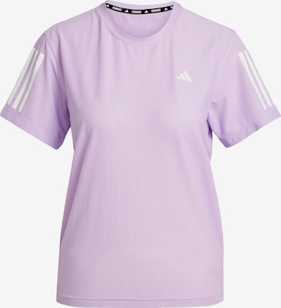 Sportiniai marškinėliai 'Own The Run' iš ADIDAS PERFORMANCE, spalva – alyvinė spalva / balta, Prekių apžvalga