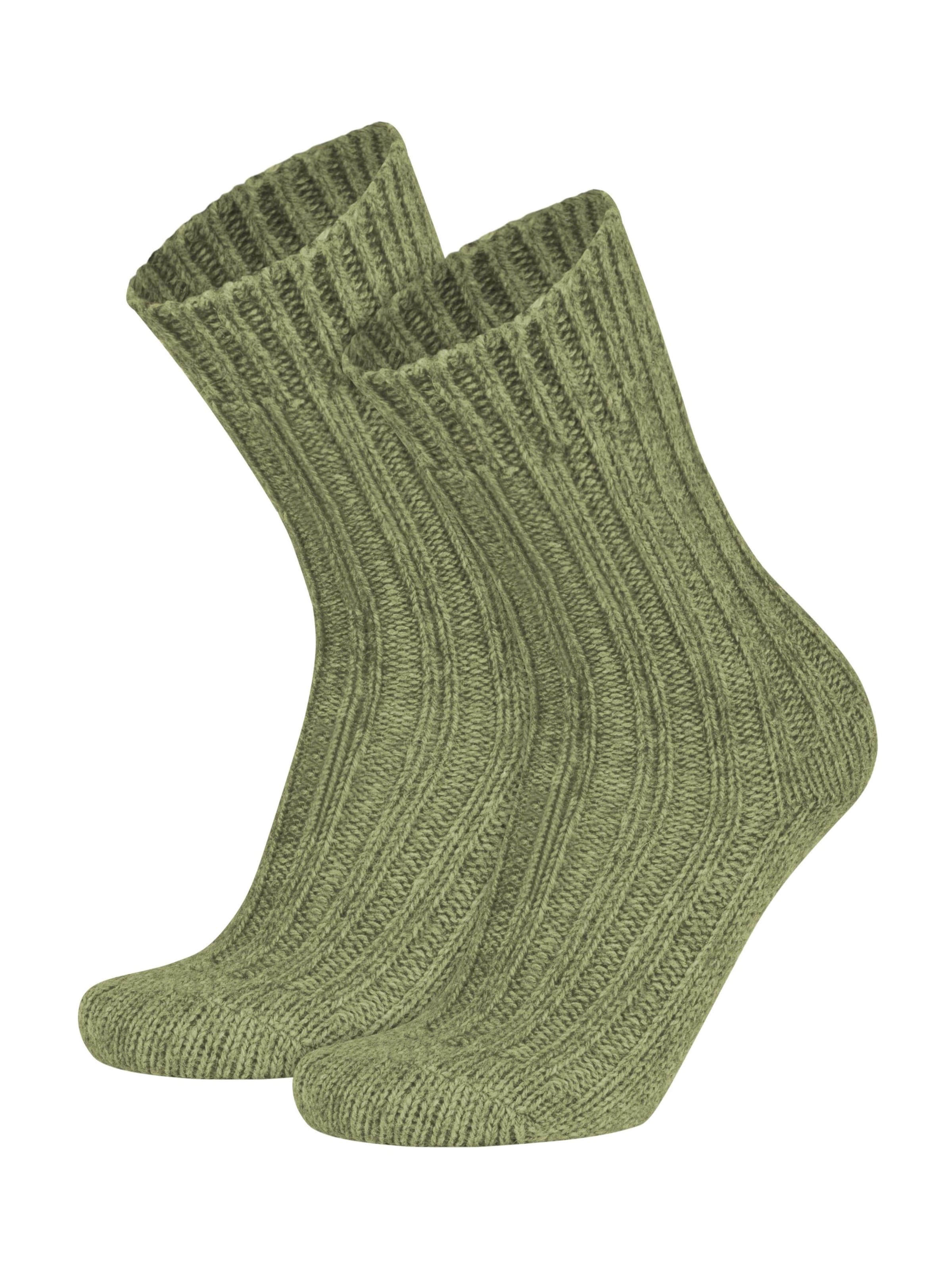 Chaussettes normani en vert : devant