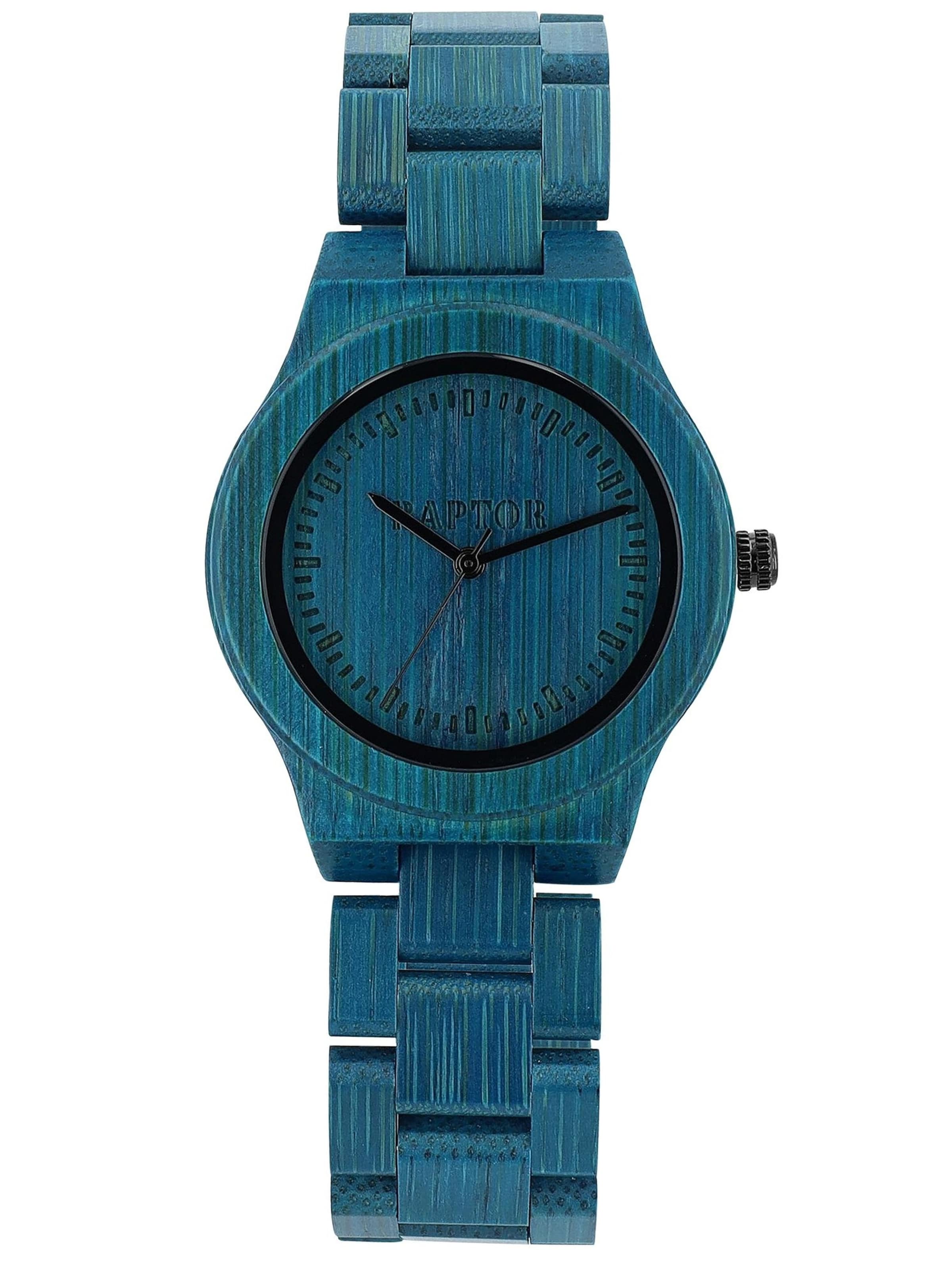 Raptor Analog Watch 'Raina, silberfarbig, Mineralglas' in Blue: front