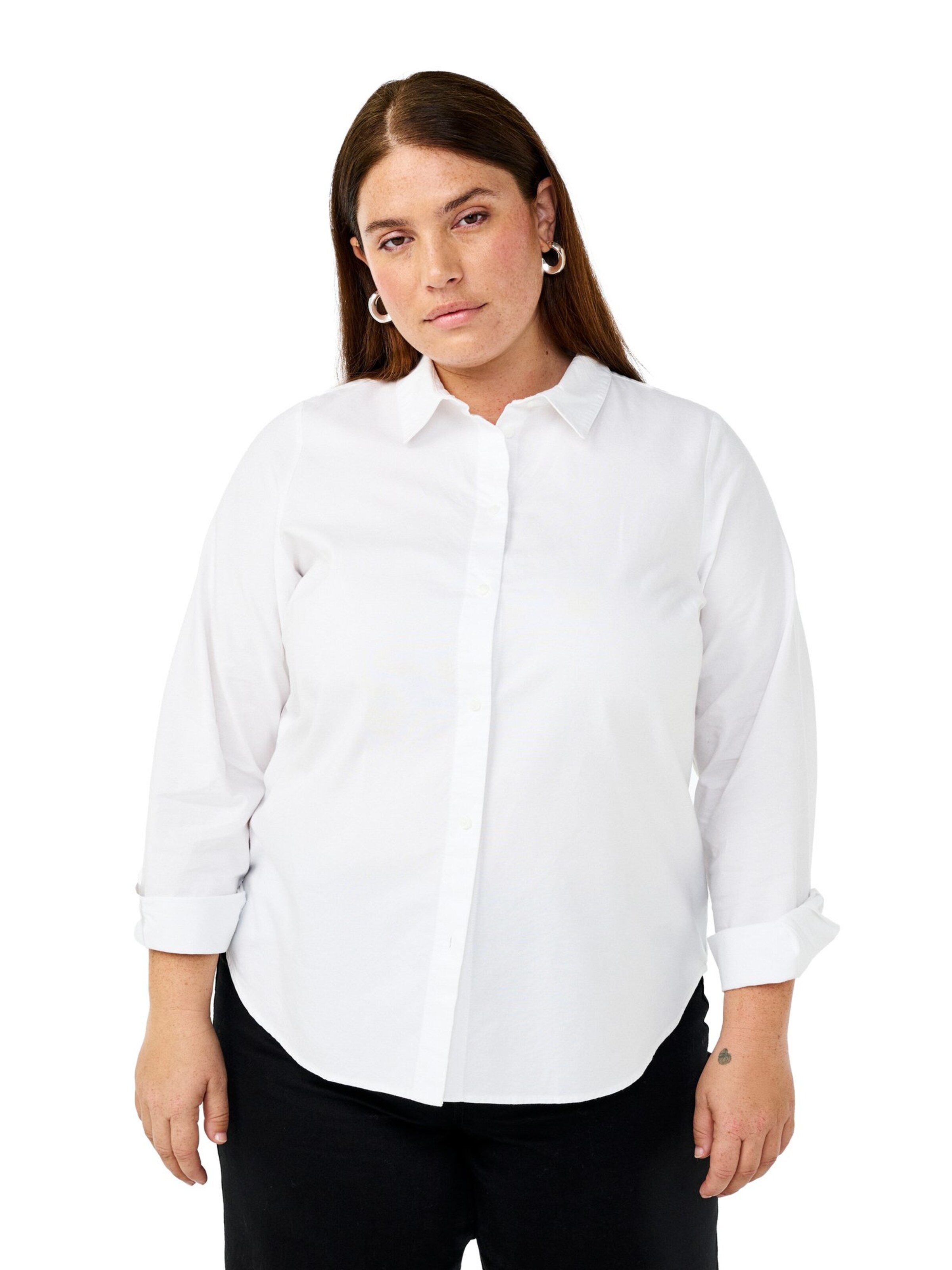 Chemisier &#x27;LULU&#x27; Zizzi en blanc : devant