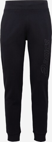 ASICS Ozke Športne hlače | črna barva: sprednja stran
