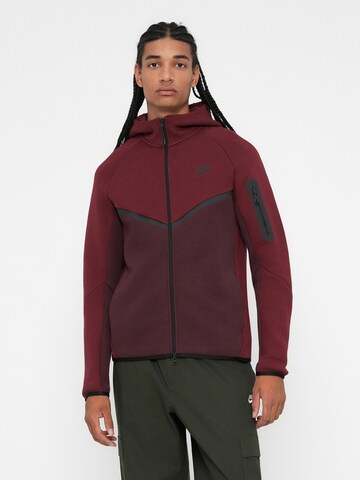 Nike SportswearGornji dio trenirke 'Tech Fleece' - crvena boja: prednji dio