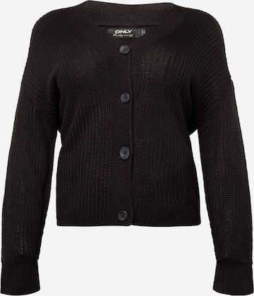 ONLY Curve Knit Cardigan 'CAROL' in Black: front