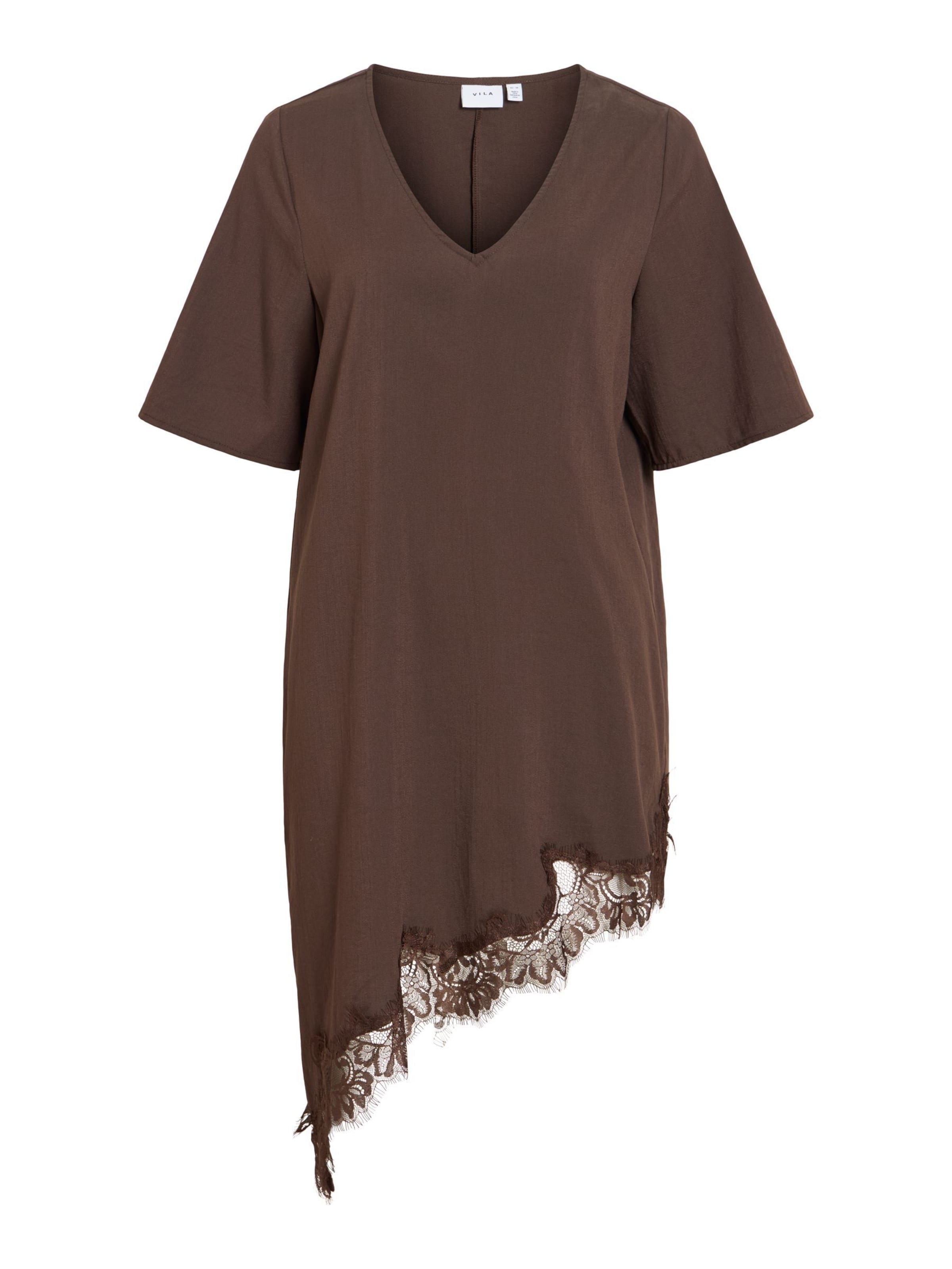 VILA - Vestido en marrón: frente