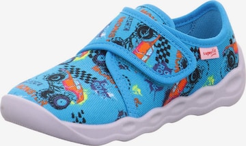 SUPERFIT - Pantufa 'BUBBLE' em azul: frente