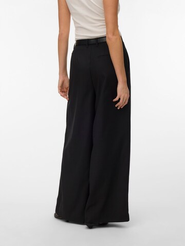 VERO MODA Wide leg Pleat-Front Pants 'VMNikki' in Black