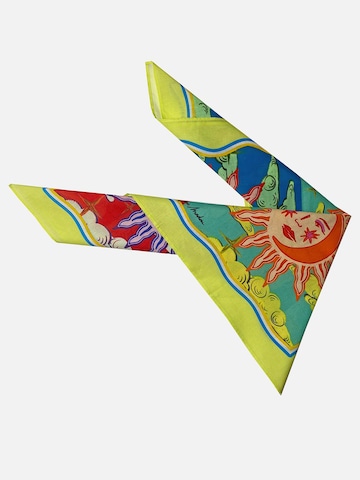 Écharpe 'Quadra Solstice Hotel Maison Madou Bright Chartreuse Cotton Bandana Scarf' Marylène Madou en jaune