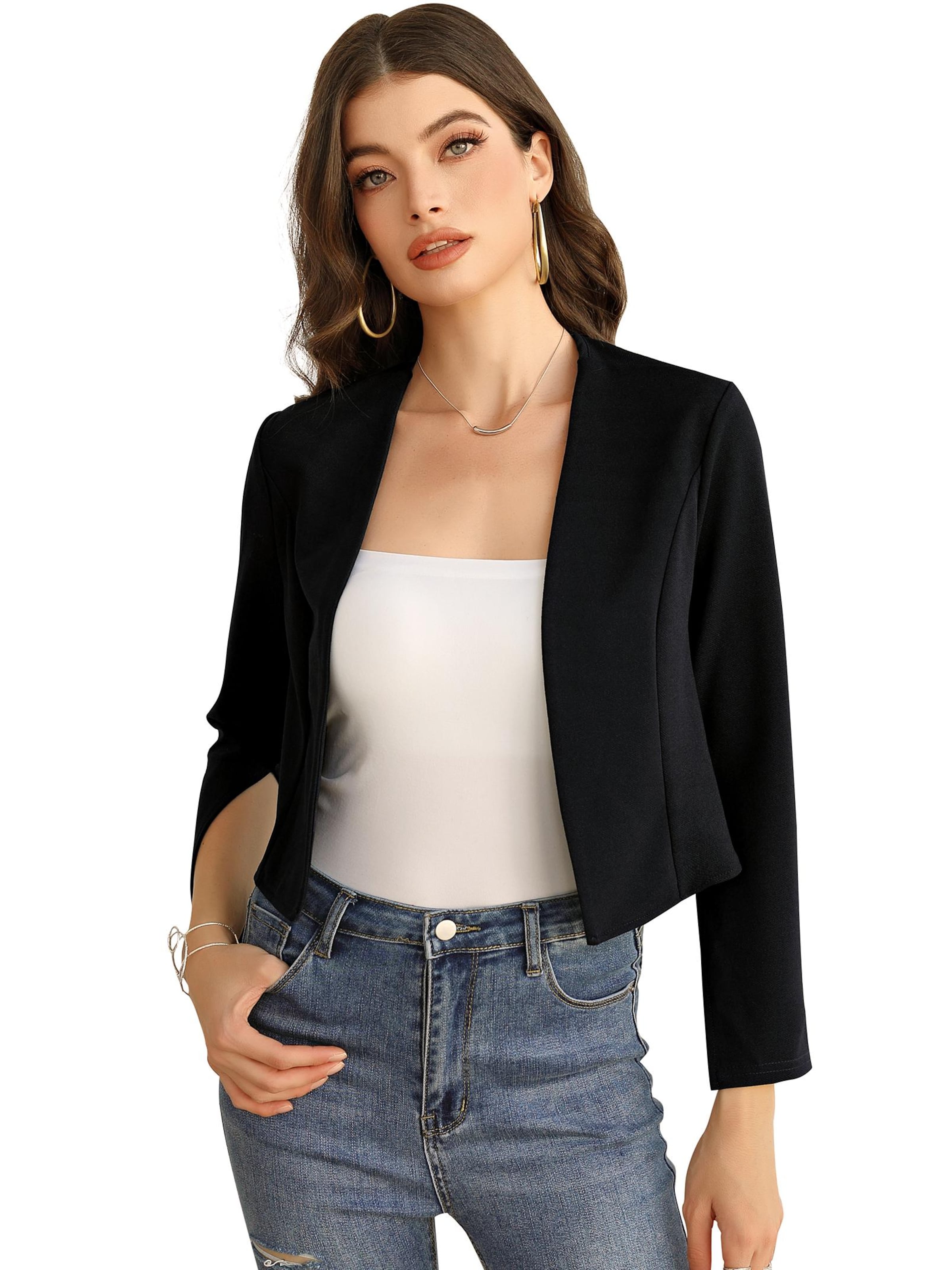 Yesfashion Blazer in Black: front
