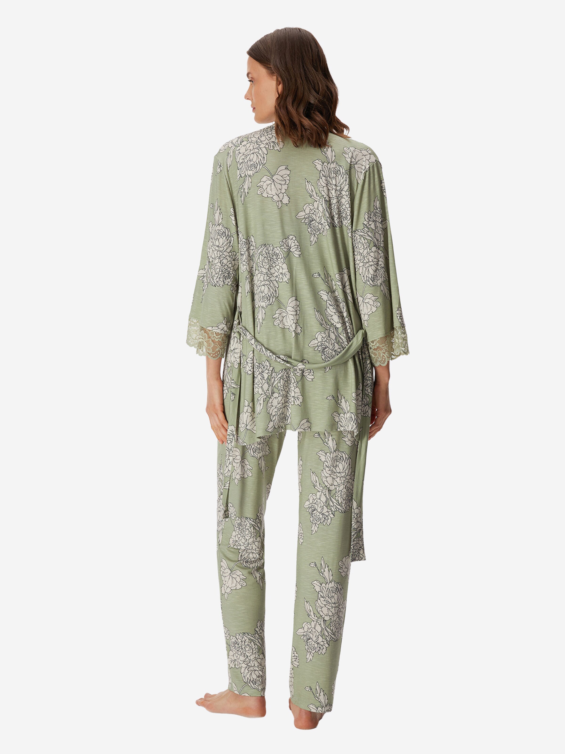 Goldenbay - Pijama ' Gown, Camisole & Pants Daylilli ' en verde