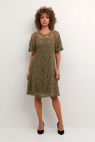 Cream Dress 'Kit' in Green