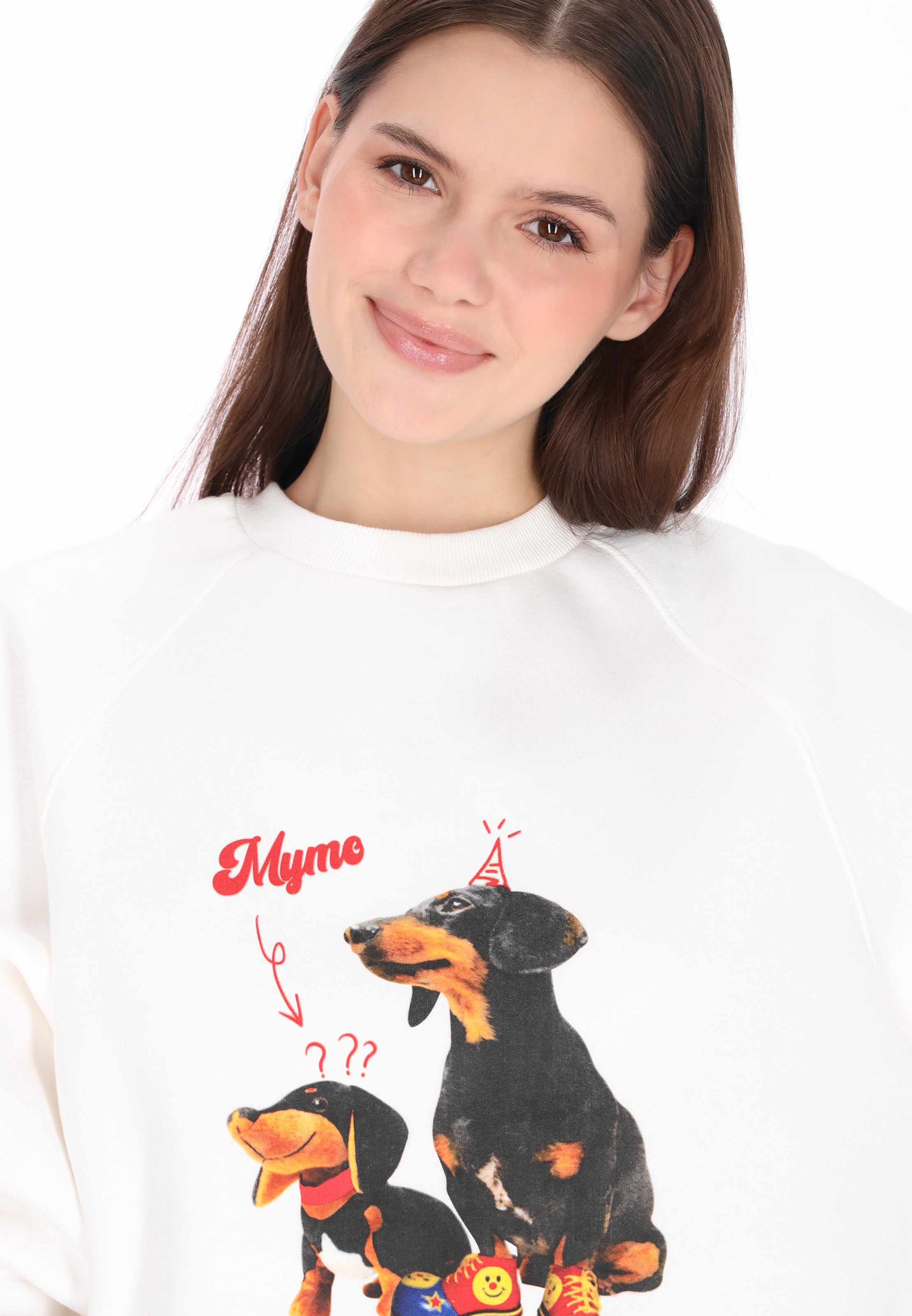 MYMO Sweatshirt in Wit