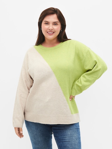 Pullover 'SUNNY' di Zizzi in verde: frontale