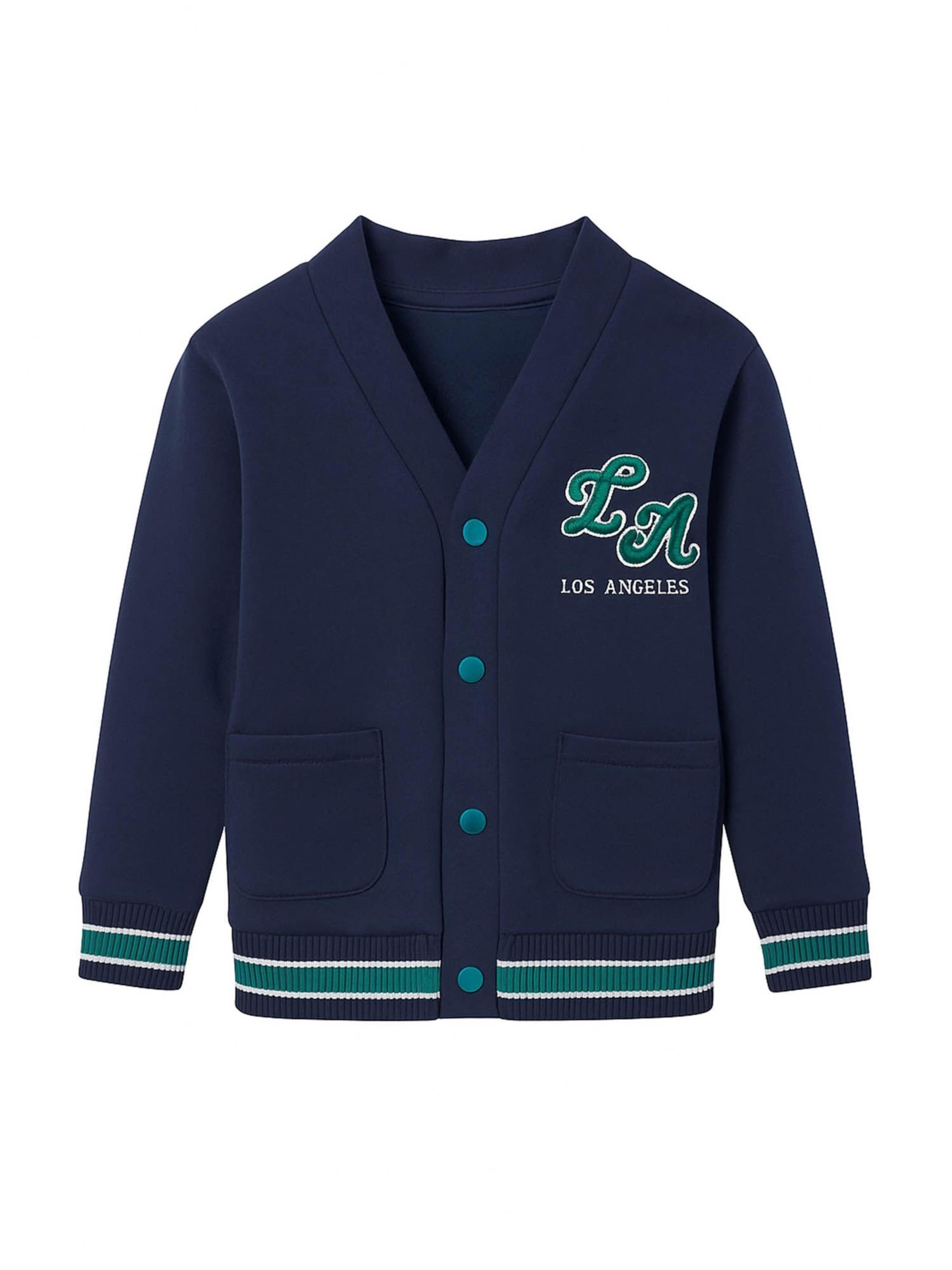 MINOTI Πλεκτή ζακέτα σε μπλε: μπροστά