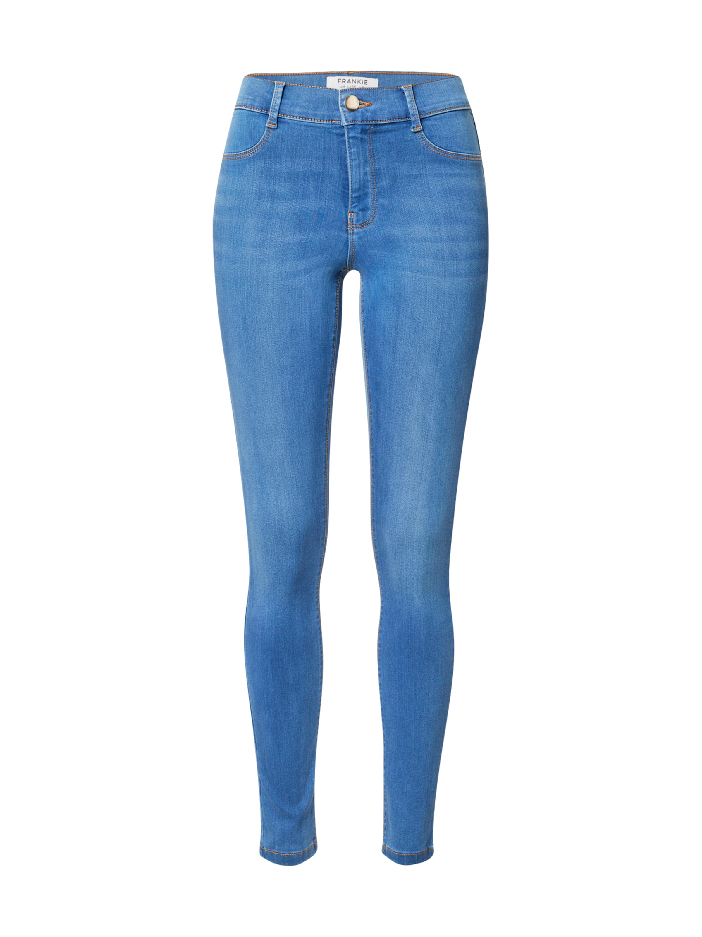 Dorothy Perkins - Skinny Calças de ganga 'Frankie' em azul: frente