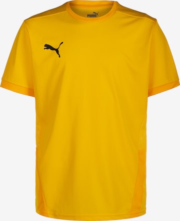 T-Shirt fonctionnel 'teamGOAL' PUMA en jaune : devant