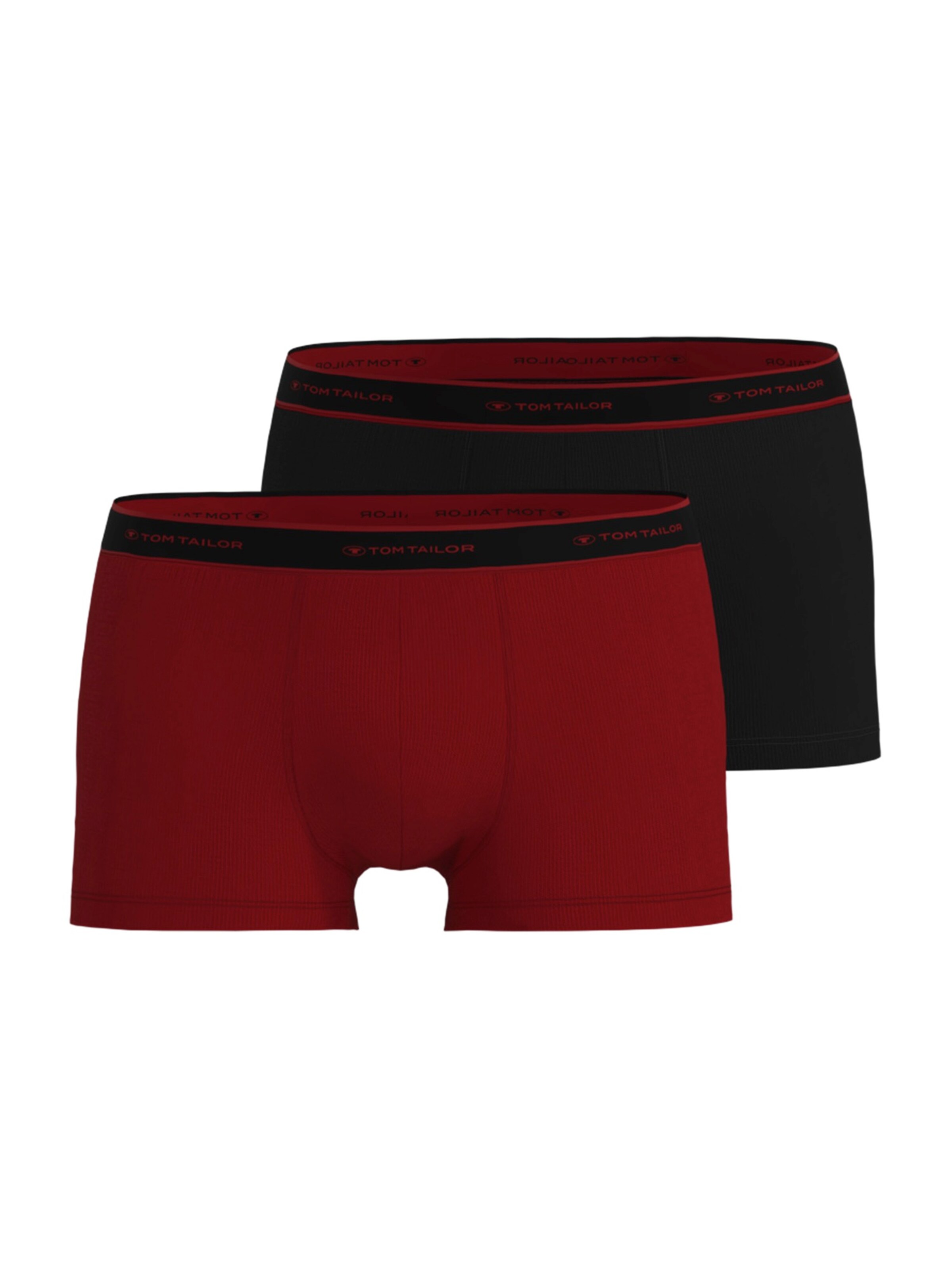 TOM TAILOR Calzoncillo boxer en rojo cereza / negro, Vista del producto